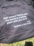 Dear Person Behind Me