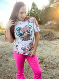 Grundy County Auction Cowhide bleached shirt